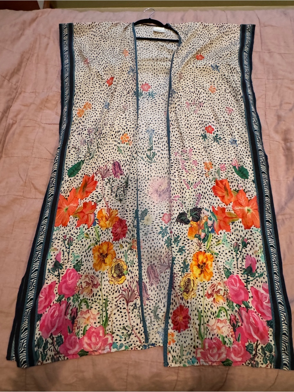 Floral Kimono-Style Women's Top in Multicolor